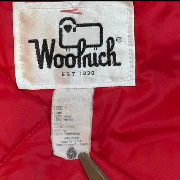Vintage Woolrich Red Plaid USA Mackinaw Hunting Wool Quilted Jacket Coat‎ Men 42 - Picture 6 of 11
